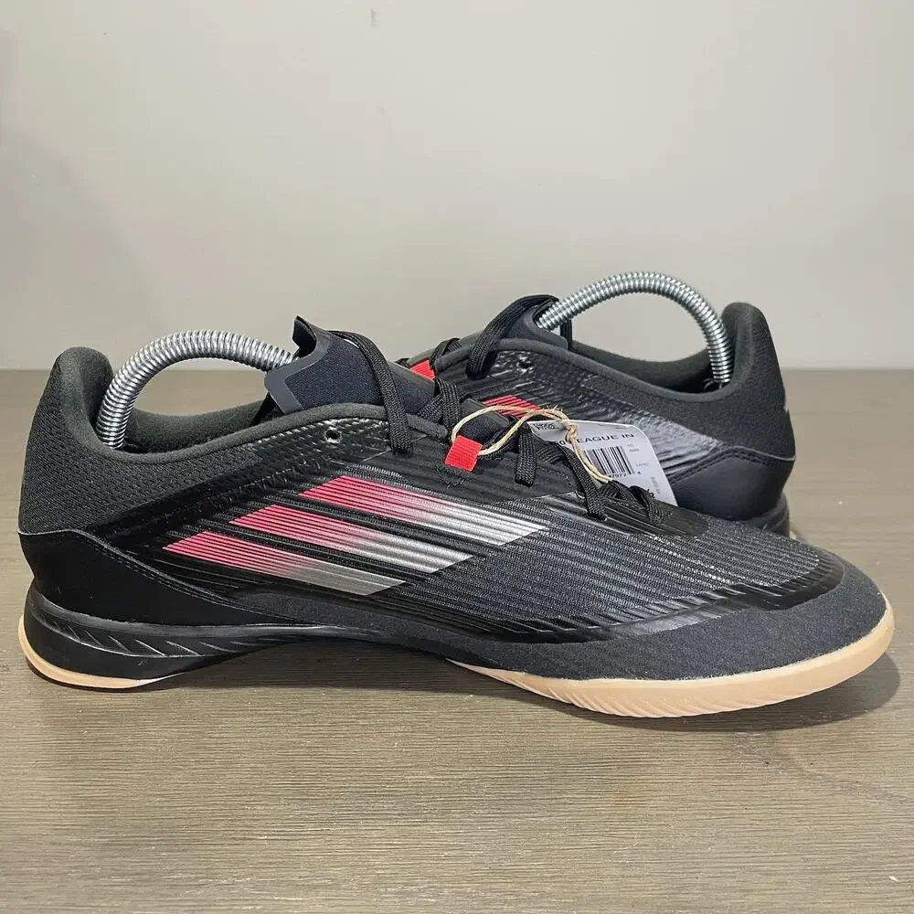 Adidas Mens Size 10.5 Shoes NEW F50 League Indoor Soccer IN Black Red IE1227